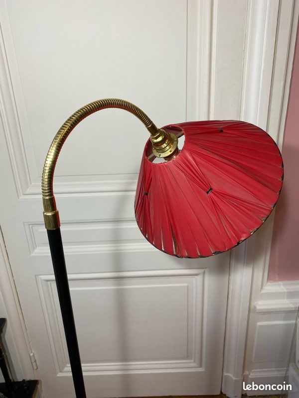 Lampadaire liseuse métal et laiton vintage 60’ (image 6)