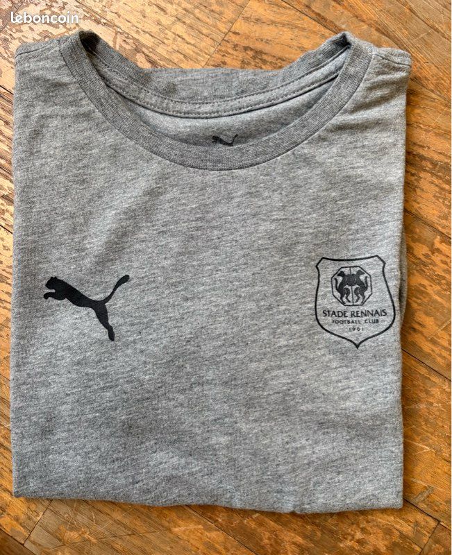 T-SHIRT GRIS Stade Rennais LOGO PUMA JUNIOR 8/10 ans (image 1)