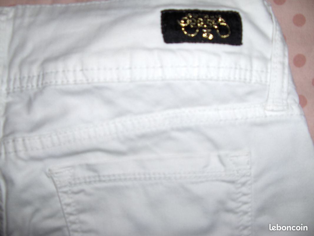 Pantalon 7/8 blanc Le Temps des Cerises (image 1)