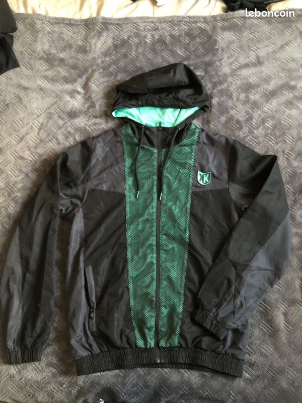 Footkorner Veste Foot Veste Coupe-Vent FK AWK II Noir/Beige/Jaune