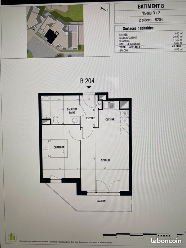 Appartement 2 pièces 41 m² · à Marquette-lez-Lille · 41 m² · 640 €/mois