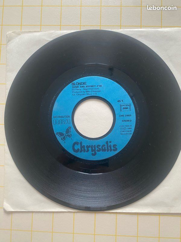 Disque vinyle 45t Blondie « The tide is high » 1980 (image 2)
