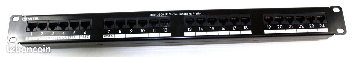 Mitel 3300 ip communications platform 24-port patch panel (image 1)
