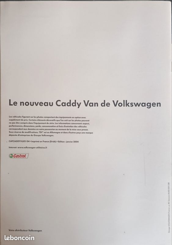 Lot 5 catalogues brochures Volkswagen caddy 2004/2009 #239 (image 5)