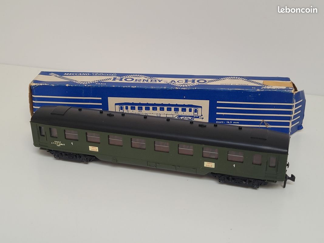 Train wagon N° 7340 Voiture voyageurs 1 ère classes type forestier Paris Lille HORNBY ACHO (image 2)