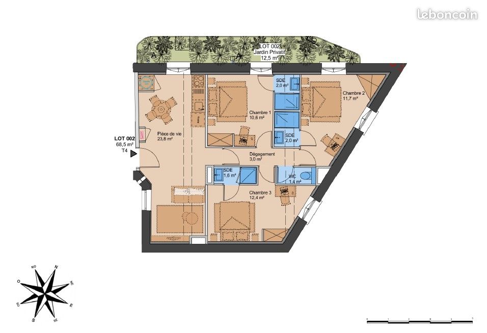 Appartement 1 pièce 29 m² · à Lyon · 29 m² · 279 925 €