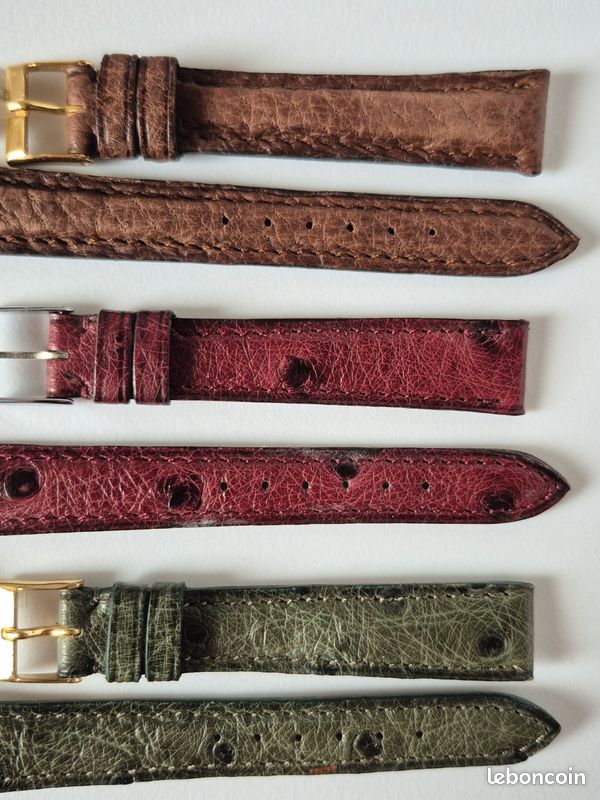 Bracelets vintage en cuir Camille Fournet 14mm (image 4)