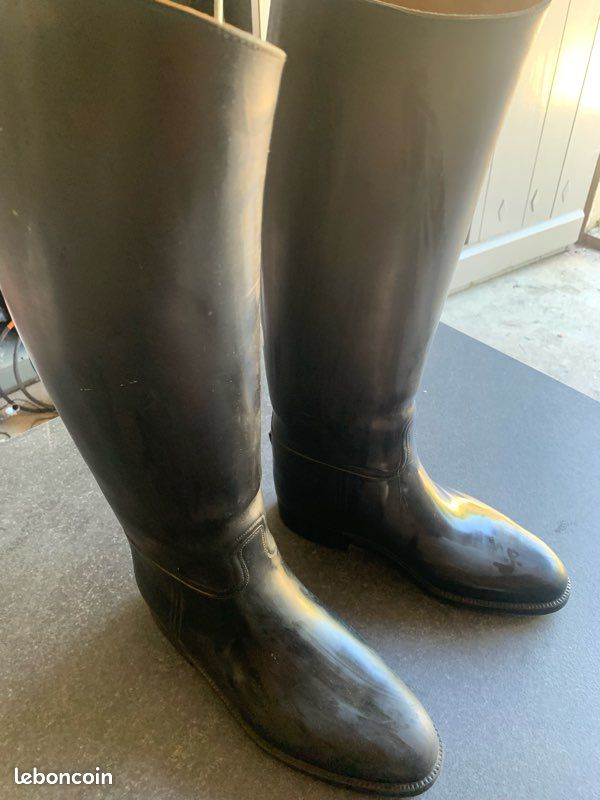 Bottes D'équitation Aigle Coupe Saumur – Caoutchouc – UK8 EUR42 – Made In France – Occasion