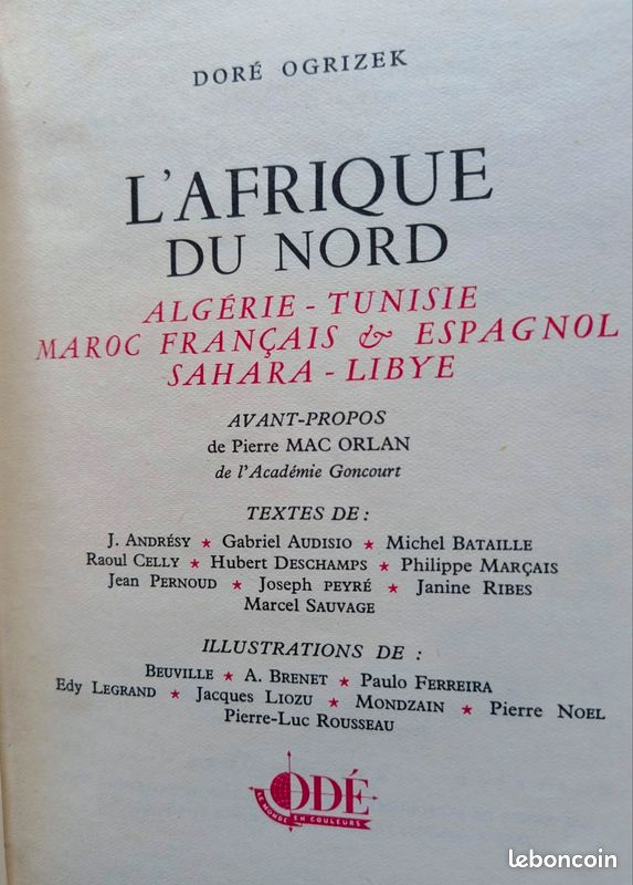 Lot de 6 ODÉ Le monde en couleurs DORÉ OGRIZEK : L'ITALIE 1959 + LA FRANCE 1957 + LA SUISSE 1958 + LE PORTUGAL 1960 + LA GRANDE BRETAGNE 1958 + L'AFRIQUE DU NORD 1952 (image 20)