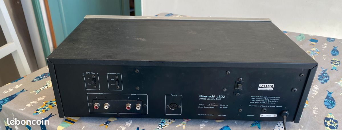 Platine Cassette Nakamichi 480 (Noire) - Occasion Parfaite Garantie 1 An - Lecture K7 Hi-Fi