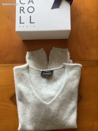 Pull En 100% Cachemire Caroll Taille L (40) Vert - Occasion Parfait état