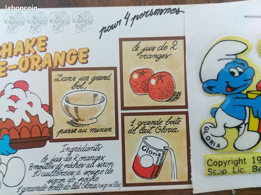 Un lot de 5 stickers Schtroumpfs des années 82 (image 2)