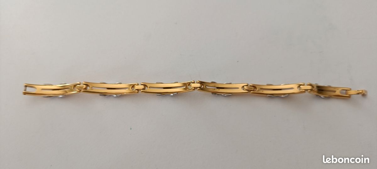 Bracelet Femme Ancien En Métal Doré, Début 20ème Siècle, Longueur 17 Cm, Référence N°771/23 - Occasion