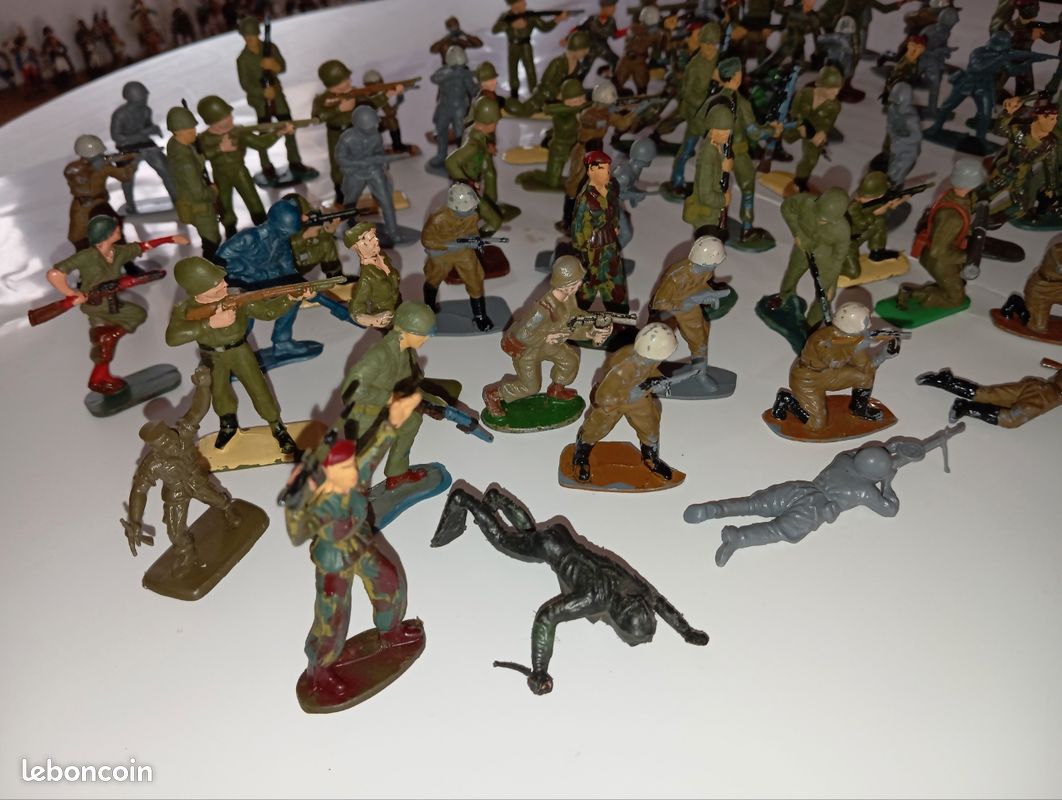 Lot De 6 Soldats Starlux 14/18 - Infanterie Française Grande Guerre - Plastique à Peindre