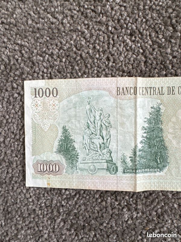 Billet de banque Chili 1000 pesos 2001 (image 5)