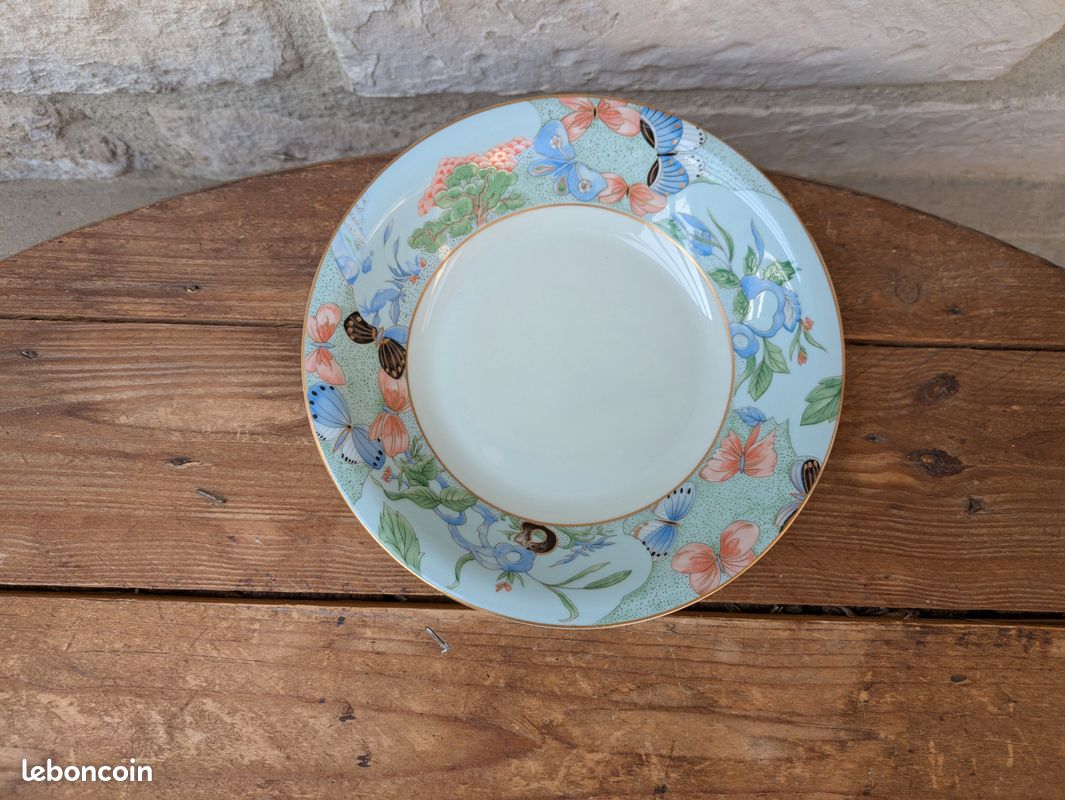 Assiette creuse en porcelaine Haviland Limoges France modèle Madoura 18.5cm - Vaisselle ancienne vintage (image 8)