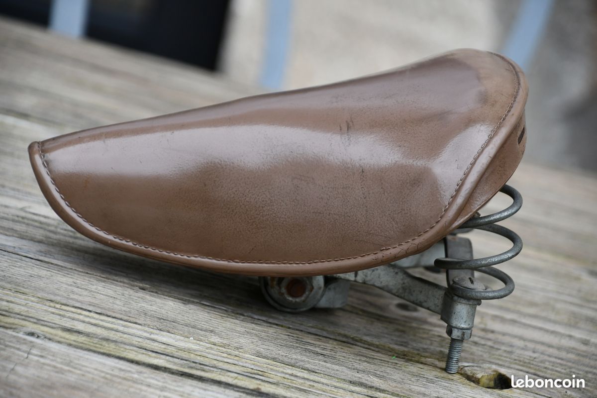 selle cuir ressorts pour vélo de ville vintage
