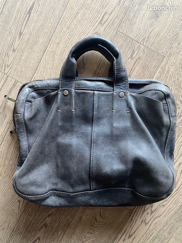 Sacoche ordinateur en cuir Malboro (image 6)