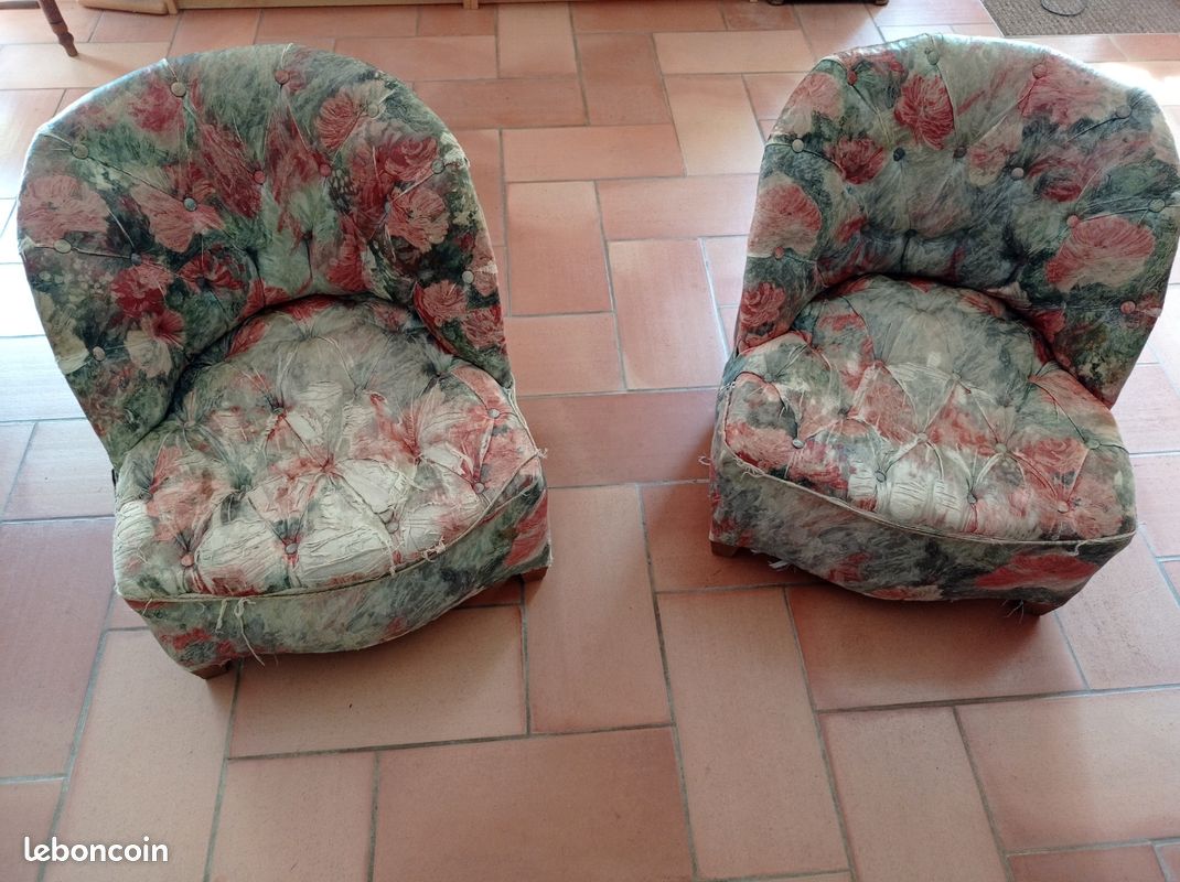 2 Fauteuils crapaud (image 1)