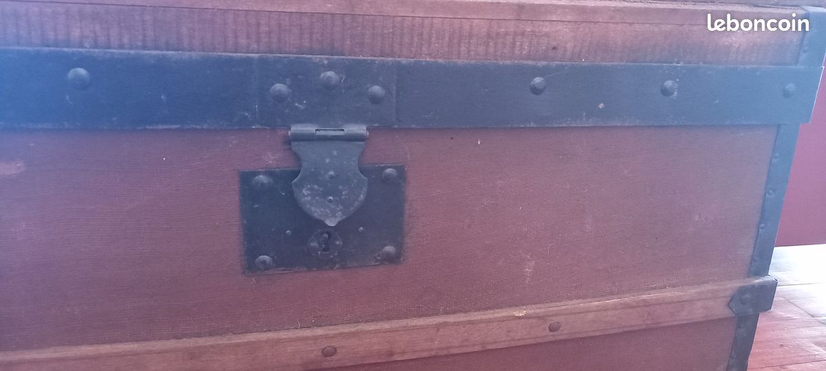 Malle coffre ancien vintage (image 3)