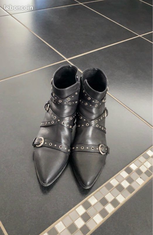Bottines en cuir minelli (image 1)