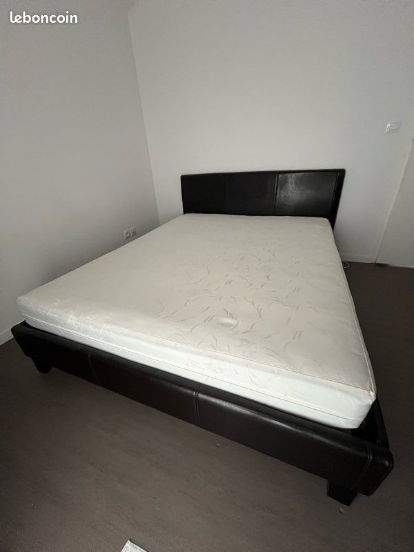 Lit 160x200 + matelas (offert) (image 2)