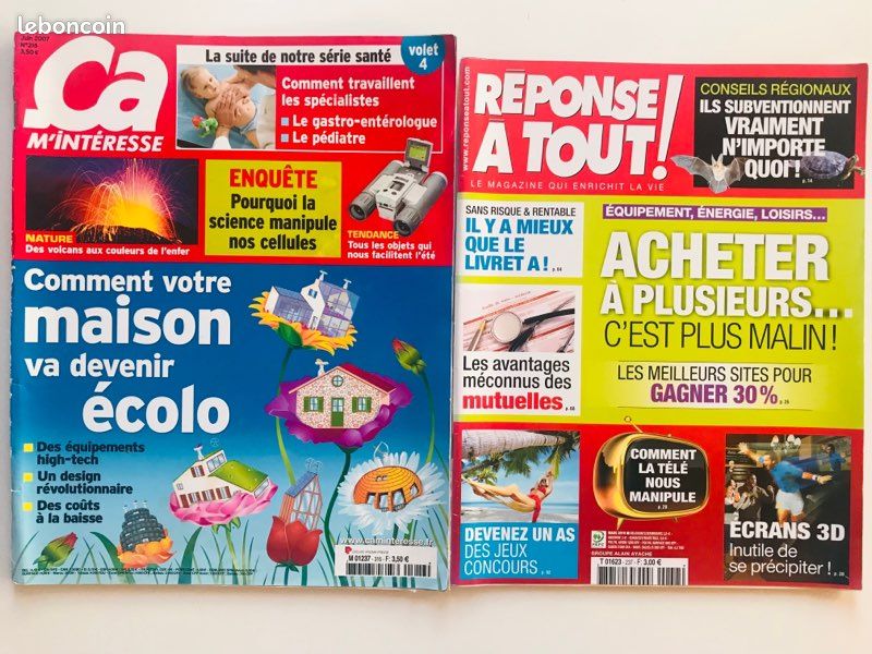 Lot Magazines Ça m’intéresse et Réponse à Tout (image 1)