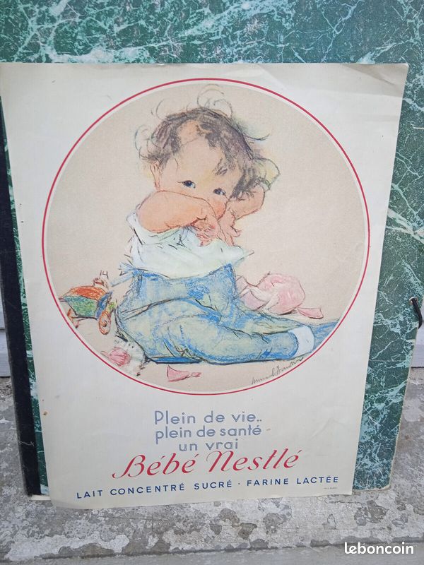 Dessin Publicitaire Bébé Nestlé lait concentré Par Dawson extrait Illustration (image 1)