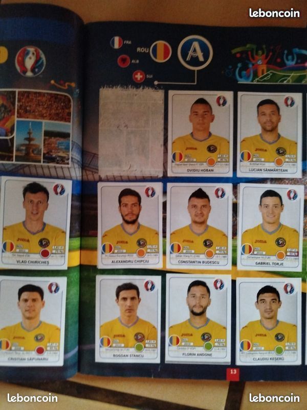 Image stickers, autocollant, panini euro. 2016 - Collection