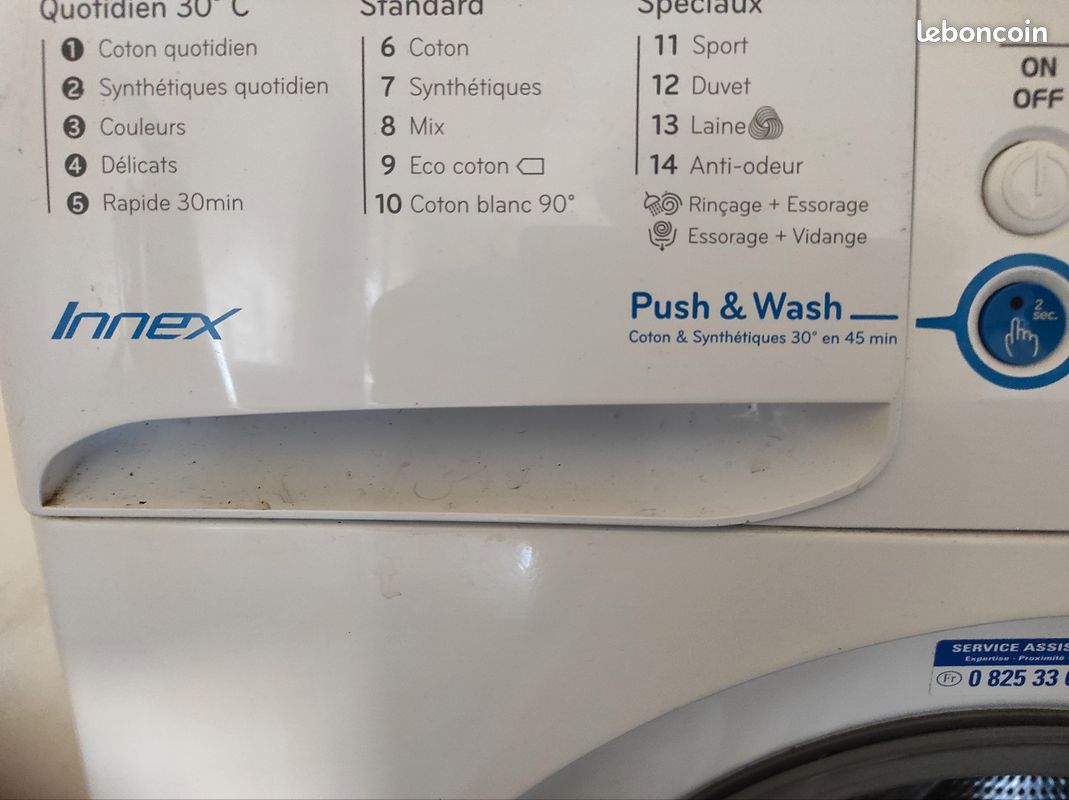 LAVE LINGE INDESIT HUBLOT FRONTAL PUSH & WASH 7 Kg (image 5)