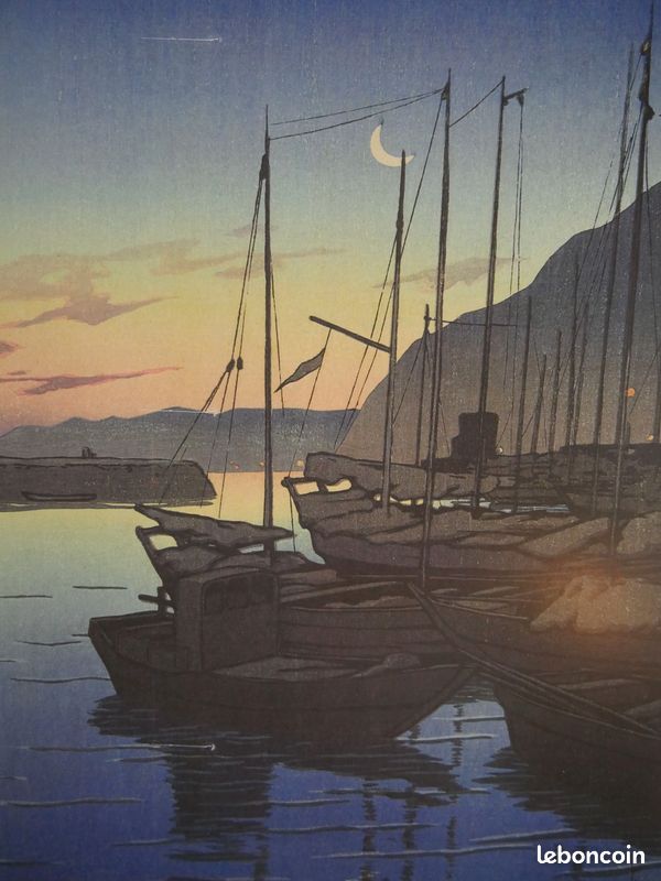 Affiche d'art japonaise Kawase Hasui - reproduction d'une estampe japonaise ancienne Shin Hanga (image 3)