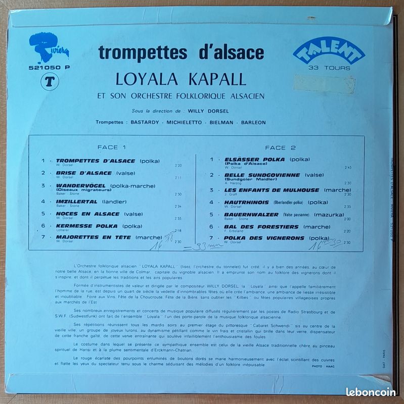 TROMPETTES D'ALSACE Vinyle 33T (image 2)