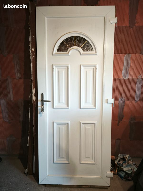 Porte d'entrée PVC Chêne doré (image 2)