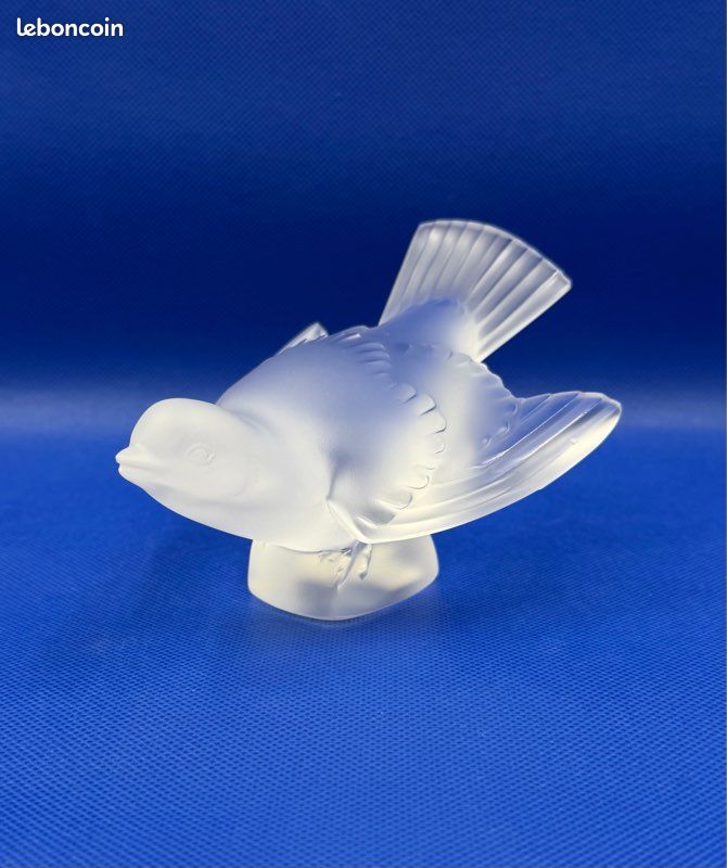 Lalique France - Moineau Coléreux Presse-papier Cristal Dépoli Oiseau (image 2)