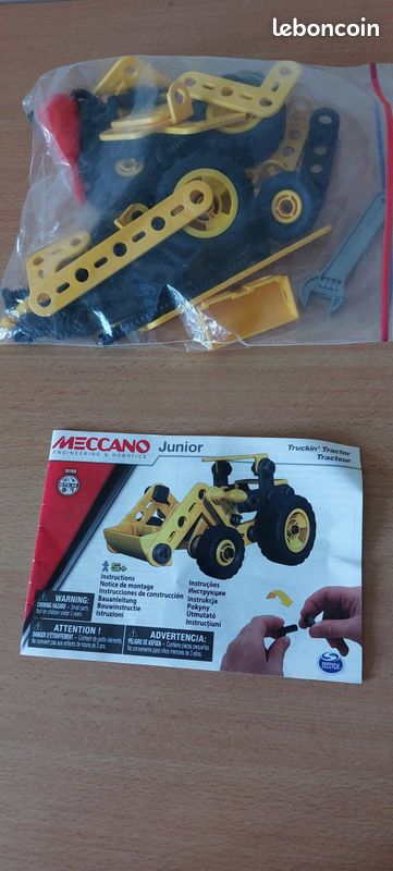 Meccano junior 5+ tracteur avec notice 87 pieces (image 1)