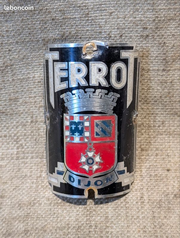 Ancienne Plaque De Cadre Terrot – Dijon – Pour Vélo Ou Moto – Collection France