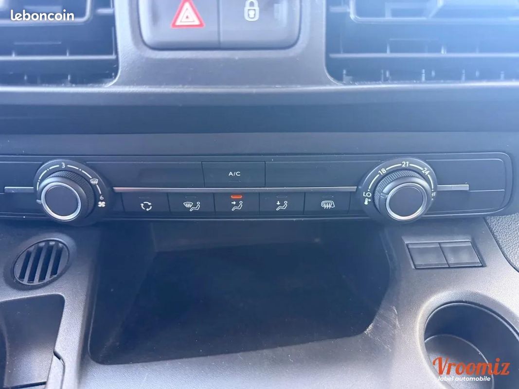 Peugeot Partner Vu FOURGON LONG 950kg Blue-HDI 100 CH Clim GPS 2022 TVA RÉCUPÉRABLE 8490 TTC (image 14)