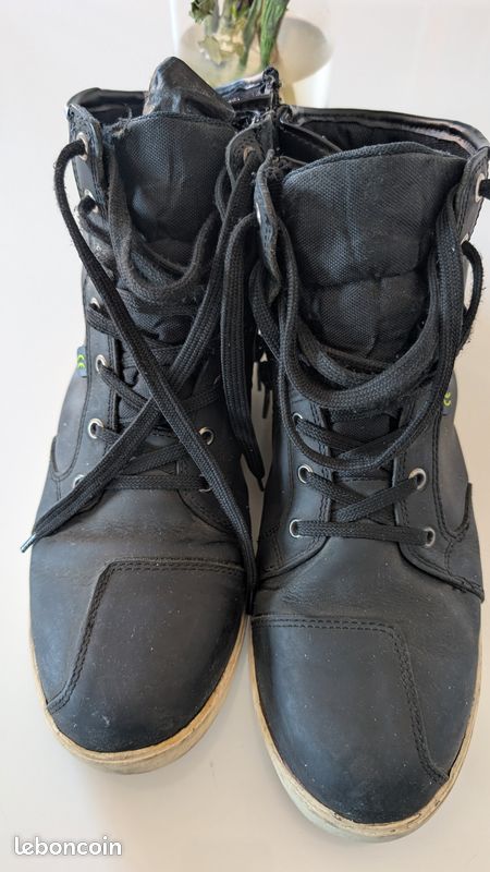 HARISSON baskets moto scooter homme YANKEE été étanche noir (image 1)