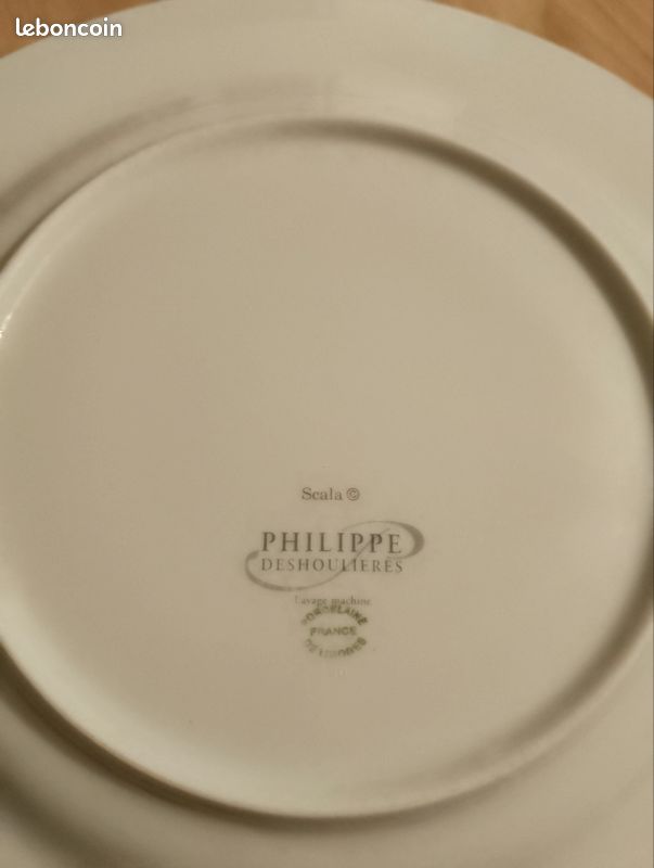 Très jolie lot de 12 assiettes plate en porcelaine de limoges (image 4)