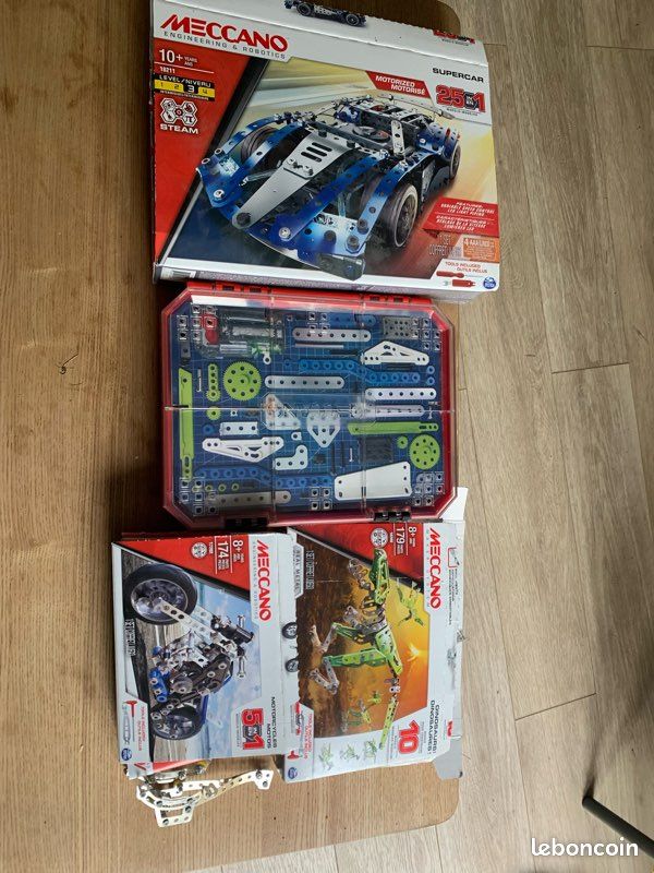 Boîte mecano voiture et diverses boîtes (image 1)