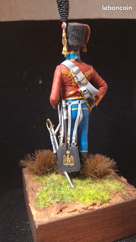 9eme regiment de hussards 90mm figurine plomb 1er empire POSTE MILITAIRE (image 2)