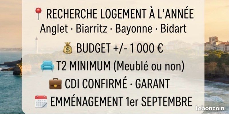 Appartement 2 pièces 35 m² · à Biarritz · 35 m² · 1 200 €