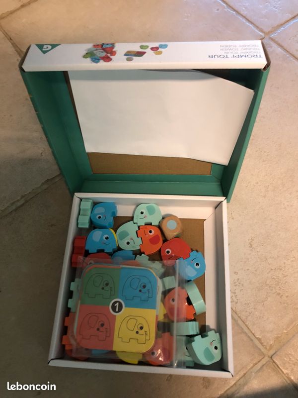 Jeu d’équilibre “Trompi’ Tour” – Bois – Dès 3 ans – Très bon état (image 2)