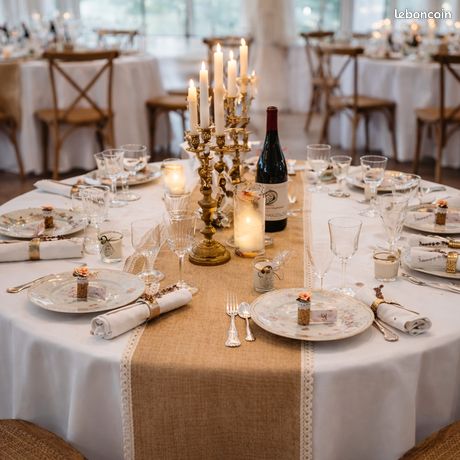Tirelire De Mariage Chic En Toile De Jute Et Dentelle - Fabriquée Main - Avec 50 Cartes