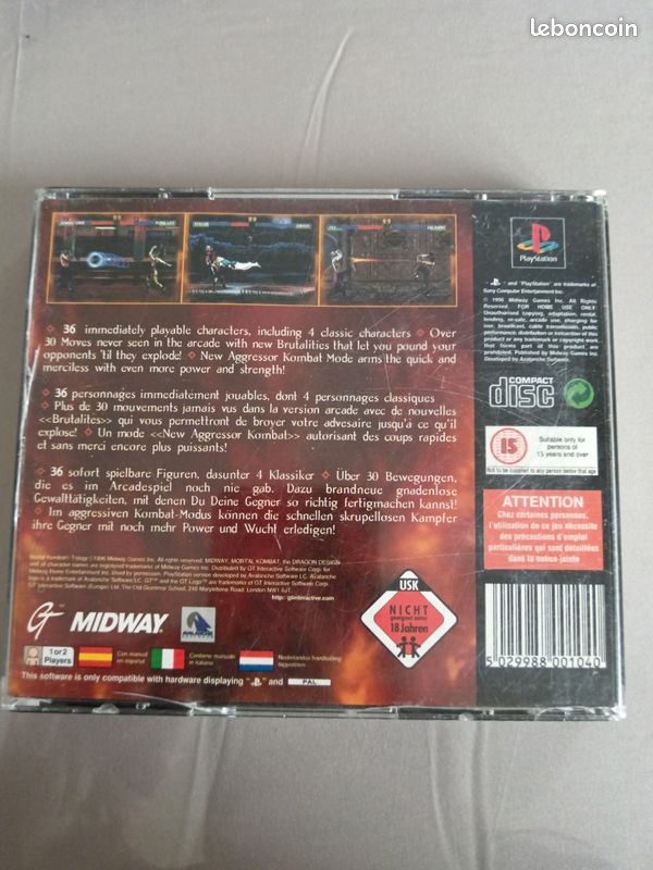 Mortal Kombat Trilogy jeux Ps1 (image 4)