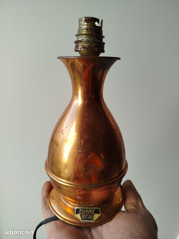 Lampe ancienne cuivre (image 3)