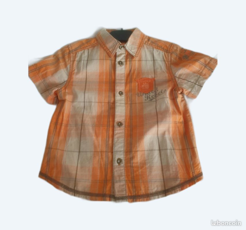 Chemise à carreaux manches courtes 4 ans (image 1)