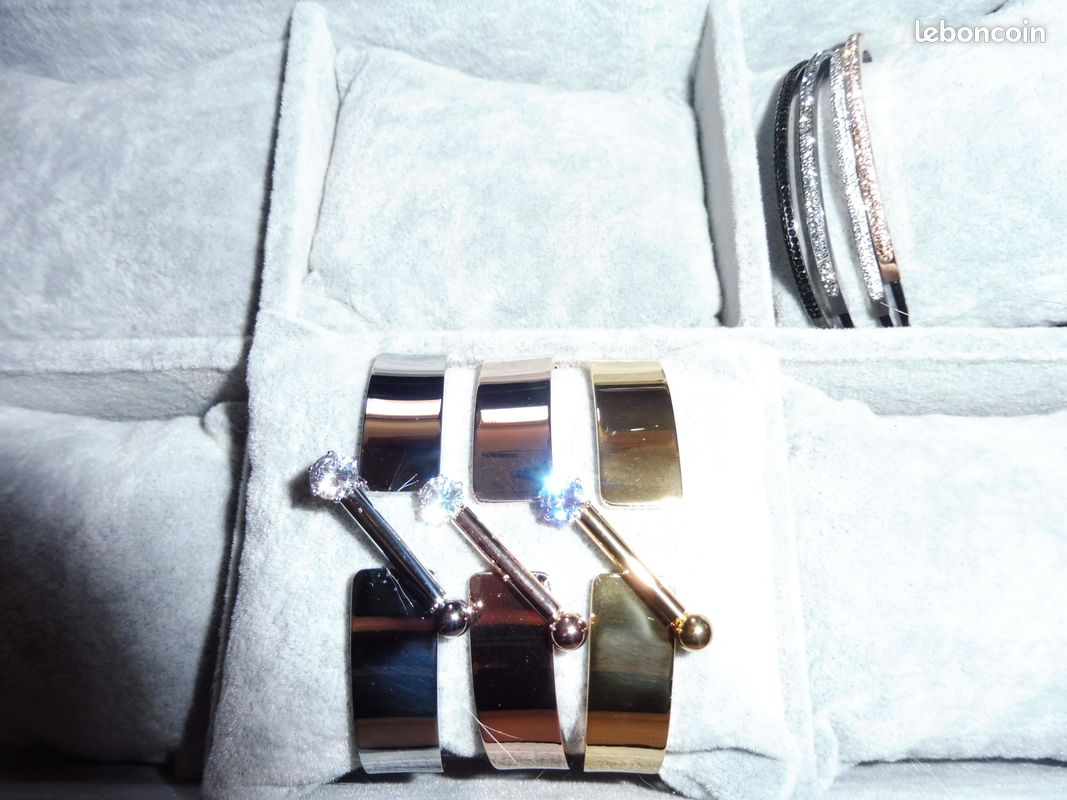 3 bracelets façon or-cuivre-argent (image 3)