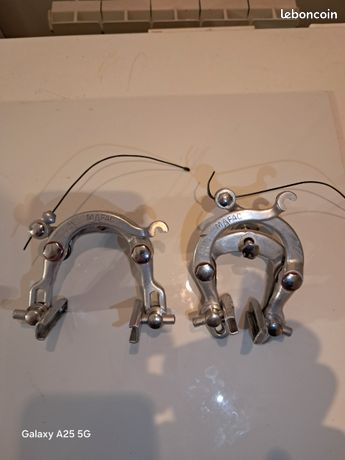 Étriers De Frein Cantilever Mafac Pour Vélo Vintage – Aluminium Argenté, Fabrication Française, état Parfait