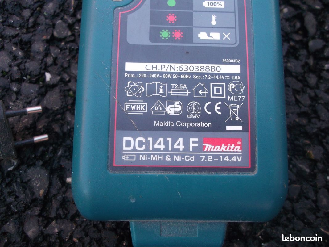 Chargeur de batterie MAKITA DC1414F / DC 1414 (image 2)